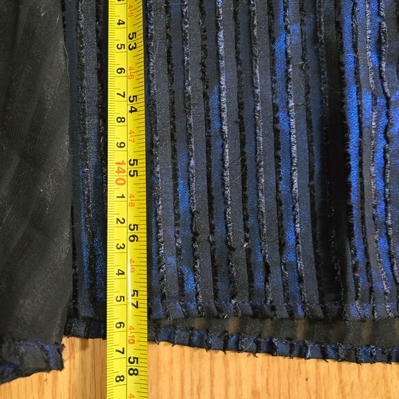 ModCloth Fairy Gunge Whimsigoth Witchy Sheer Metallic Pleated Wrap Maxi Dress M - Picture 11 of 11